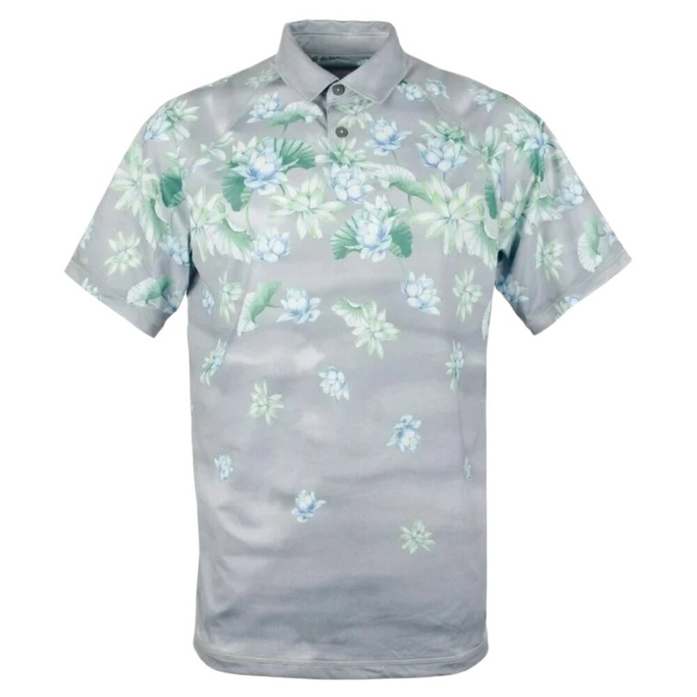 Tommy Bahama Sailing Lotus Performance Golf Polo Men's XXL Silvery Blue UPF 30 - Picture 7 of 7
